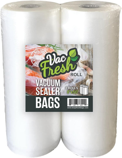 Vac Fresh Food Vacuum Sealer Rolls (8" X 50&