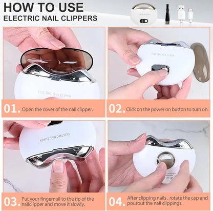 2 in 1 Electric Nail Clipper Cutter 3 Speed Low Noice